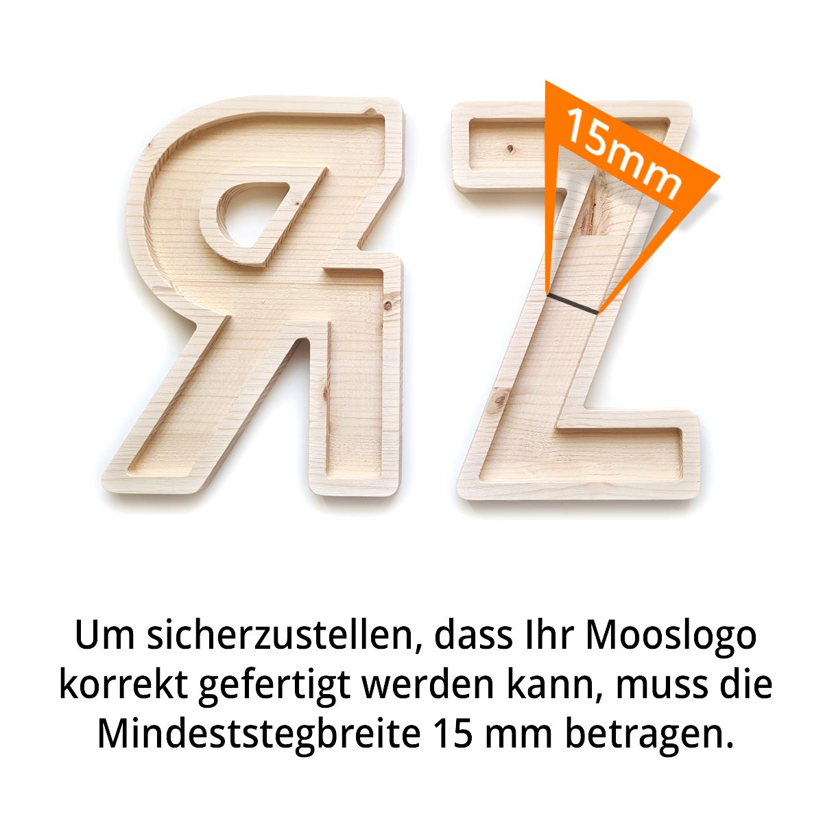 Islandmoos Logos / Schriften - Hartschaum schwarz - mit Rahmen